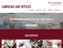 Tablet Screenshot of lawheadlaw.com